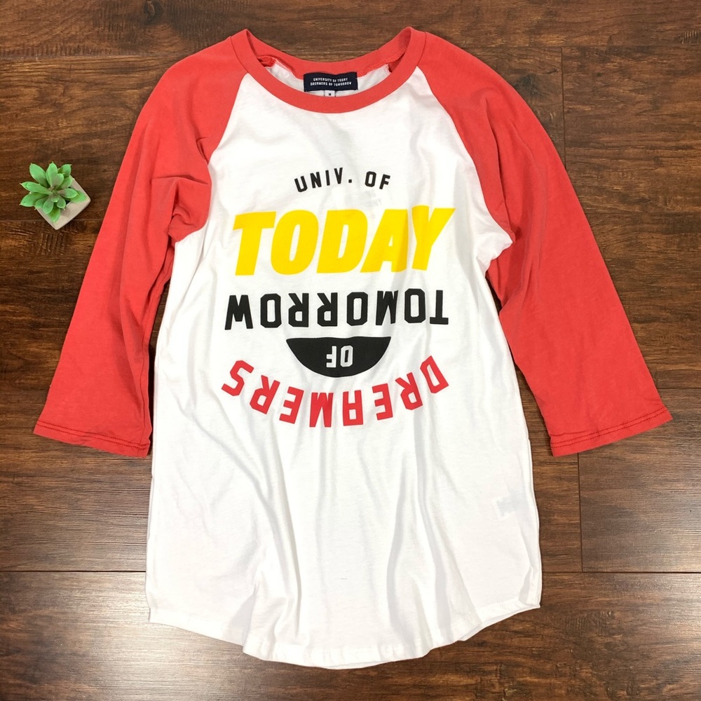 NWT Opening Ceremony 3/4 Sleeve Baseball Tee sz M